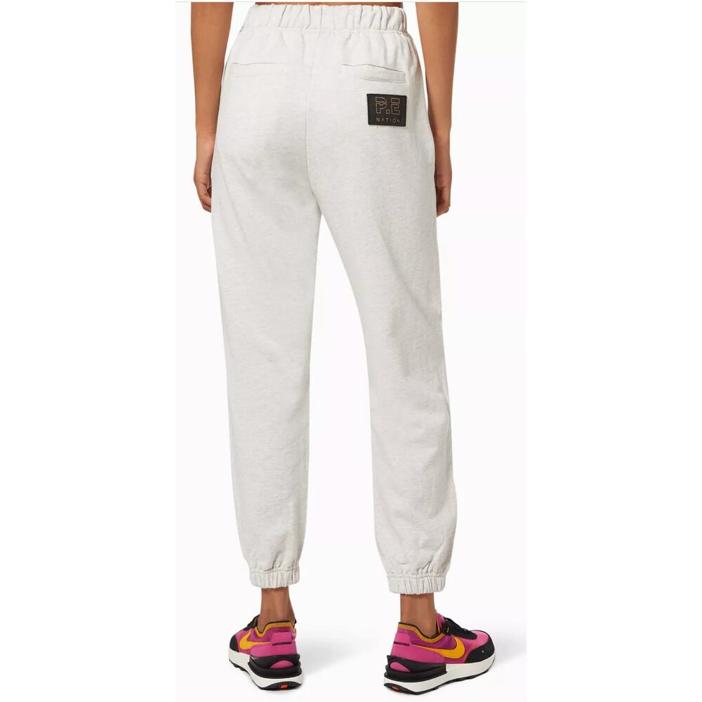 P.E Nation Gray Logo Sweatpants Joggers Organic Cotton Athleisure Large - Picture 9 of 9